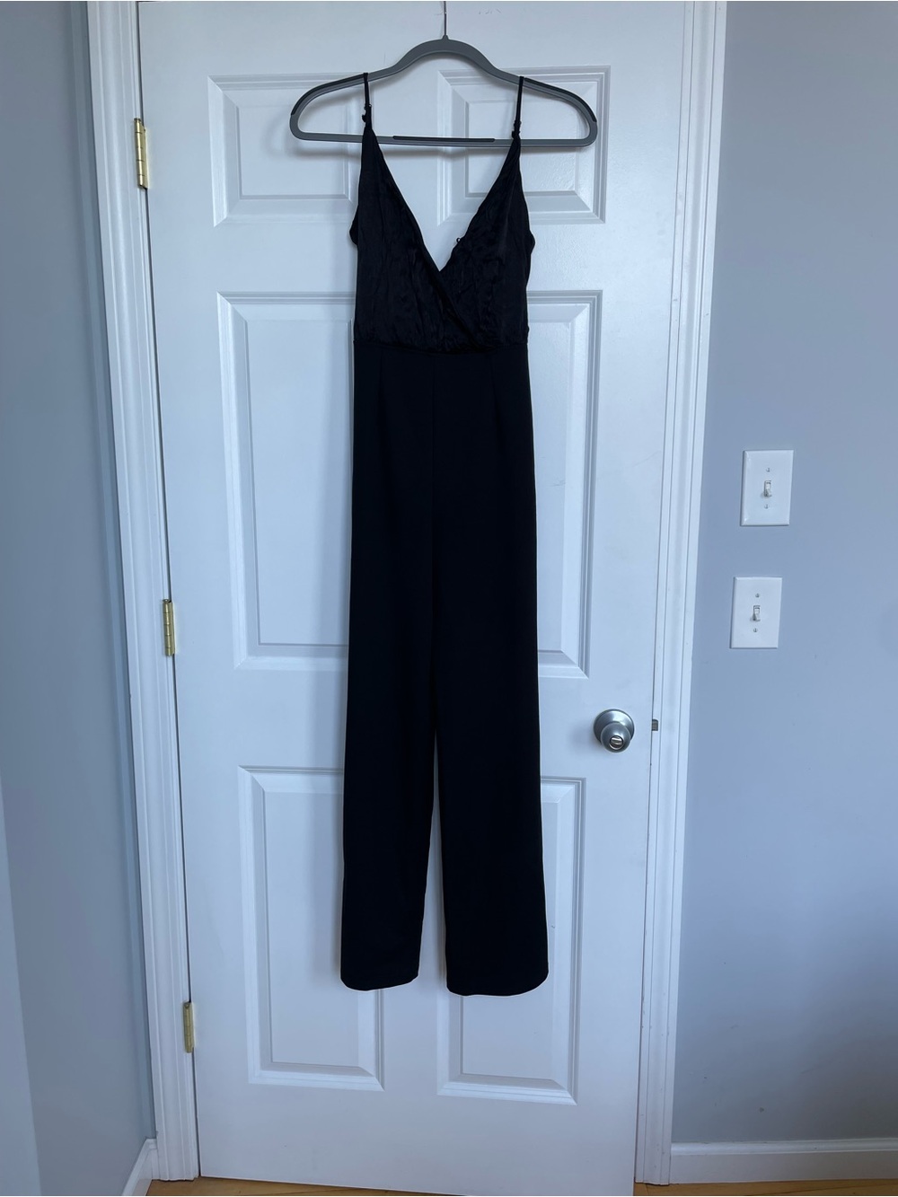 miami Black V-Neck Spaghetti Strap Jumpsuit